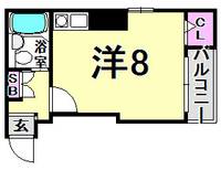 兵庫県神戸市中央区生田町4丁目(マンション)の賃貸物件の間取り