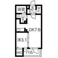 大阪府大阪市中央区松屋町(マンション)の賃貸物件の間取り