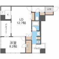 大阪府大阪市中央区東心斎橋1丁目(マンション)の賃貸物件の間取り