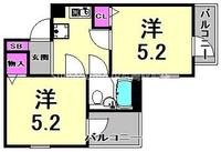 兵庫県尼崎市立花町1丁目(マンション)の賃貸物件の間取り