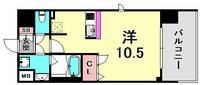兵庫県神戸市中央区橘通4丁目(マンション)の賃貸物件の間取り