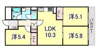 夙川台グリーンマンションの間取り