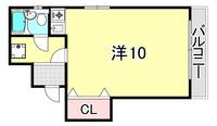 兵庫県神戸市東灘区本山南町5丁目(マンション)の賃貸物件の間取り