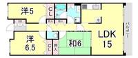 兵庫県西宮市甲子園三番町(マンション)の賃貸物件の間取り