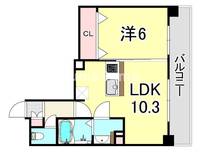 兵庫県神戸市中央区下山手通5丁目(マンション)の賃貸物件の間取り