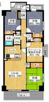 兵庫県神戸市須磨区妙法寺(マンション)の賃貸物件の間取り