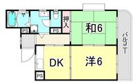 兵庫県尼崎市塚口町3丁目(アパート)の賃貸物件の間取り
