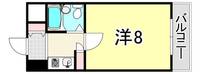 兵庫県神戸市中央区割塚通4丁目(マンション)の賃貸物件の間取り