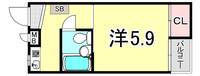 兵庫県尼崎市立花町1丁目(アパート)の賃貸物件の間取り