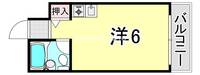 兵庫県尼崎市南塚口町6丁目(アパート)の賃貸物件の間取り