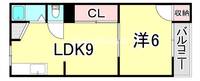 兵庫県尼崎市西立花町2丁目(アパート)の賃貸物件の間取り