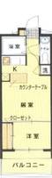 福岡県福岡市中央区春吉1丁目(マンション)の賃貸物件の間取り