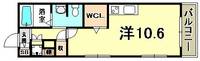 兵庫県神戸市中央区雲井通3丁目(マンション)の賃貸物件の間取り