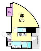 大阪府大阪市西区新町3丁目(マンション)の賃貸物件の間取り