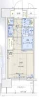 大阪府大阪市中央区松屋町(マンション)の賃貸物件の間取り