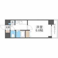 大阪府大阪市中央区瓦町1丁目(マンション)の賃貸物件の間取り