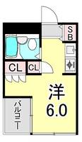 兵庫県神戸市兵庫区塚本通6丁目(アパート)の賃貸物件の間取り