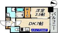 兵庫県神戸市中央区琴ノ緒町1丁目(マンション)の賃貸物件の間取り