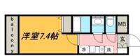 福岡県福岡市博多区住吉4丁目(マンション)の賃貸物件の間取り