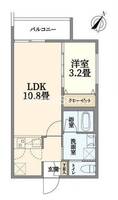 兵庫県西宮市甲東園2丁目(アパート)の賃貸物件の間取り