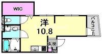 兵庫県西宮市津門呉羽町(アパート)の賃貸物件の間取り