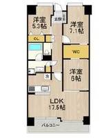 大阪府大阪市浪速区日本橋東3丁目(マンション)の賃貸物件の間取り