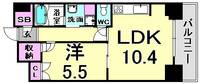 兵庫県神戸市中央区旭通4丁目(マンション)の賃貸物件の間取り