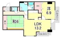 兵庫県尼崎市田能4丁目(マンション)の賃貸物件の間取り
