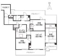 兵庫県尼崎市南武庫之荘2丁目(マンション)の賃貸物件の間取り