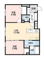 兵庫県西宮市大井手町(アパート)の賃貸物件の間取り