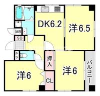 兵庫県尼崎市立花町4丁目(アパート)の賃貸物件の間取り