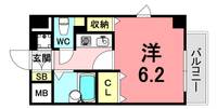 兵庫県神戸市東灘区住吉宮町3丁目(マンション)の賃貸物件の間取り