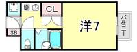 兵庫県西宮市仁川百合野町(マンション)の賃貸物件の間取り