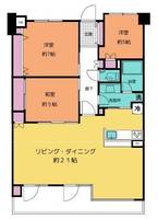 兵庫県神戸市東灘区森北町3丁目(マンション)の賃貸物件の間取り