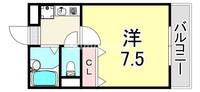 兵庫県尼崎市塚口本町2丁目(アパート)の賃貸物件の間取り