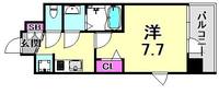 兵庫県神戸市中央区東雲通1丁目(マンション)の賃貸物件の間取り