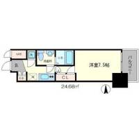 大阪府大阪市中央区島之内2丁目(マンション)の賃貸物件の間取り