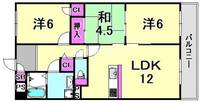 兵庫県尼崎市東園田町6丁目(マンション)の賃貸物件の間取り