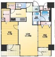 兵庫県神戸市中央区加納町3丁目(マンション)の賃貸物件の間取り