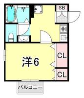 兵庫県神戸市東灘区魚崎南町3丁目(アパート)の賃貸物件の間取り
