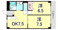 兵庫県神戸市東灘区本山南町4丁目(マンション)の賃貸物件の間取り
