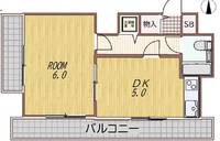 兵庫県神戸市兵庫区新開地6丁目(マンション)の賃貸物件の間取り