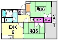 兵庫県尼崎市南武庫之荘2丁目(マンション)の賃貸物件の間取り