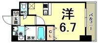 兵庫県神戸市中央区日暮通3丁目(マンション)の賃貸物件の間取り