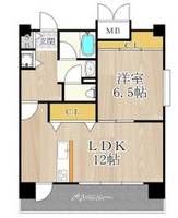 大阪府大阪市浪速区桜川2丁目(マンション)の賃貸物件の間取り