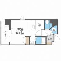 大阪府大阪市中央区南新町2丁目(マンション)の賃貸物件の間取り