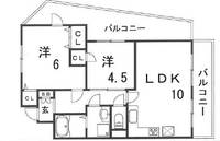 兵庫県神戸市中央区琴ノ緒町1丁目(マンション)の賃貸物件の間取り