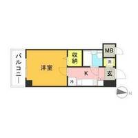 福岡県福岡市博多区千代1丁目(マンション)の賃貸物件の間取り