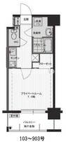 福岡県福岡市博多区美野島1丁目(マンション)の賃貸物件の間取り