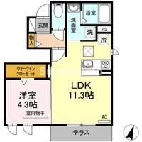 福岡県福岡市南区五十川2丁目(アパート)の賃貸物件の間取り